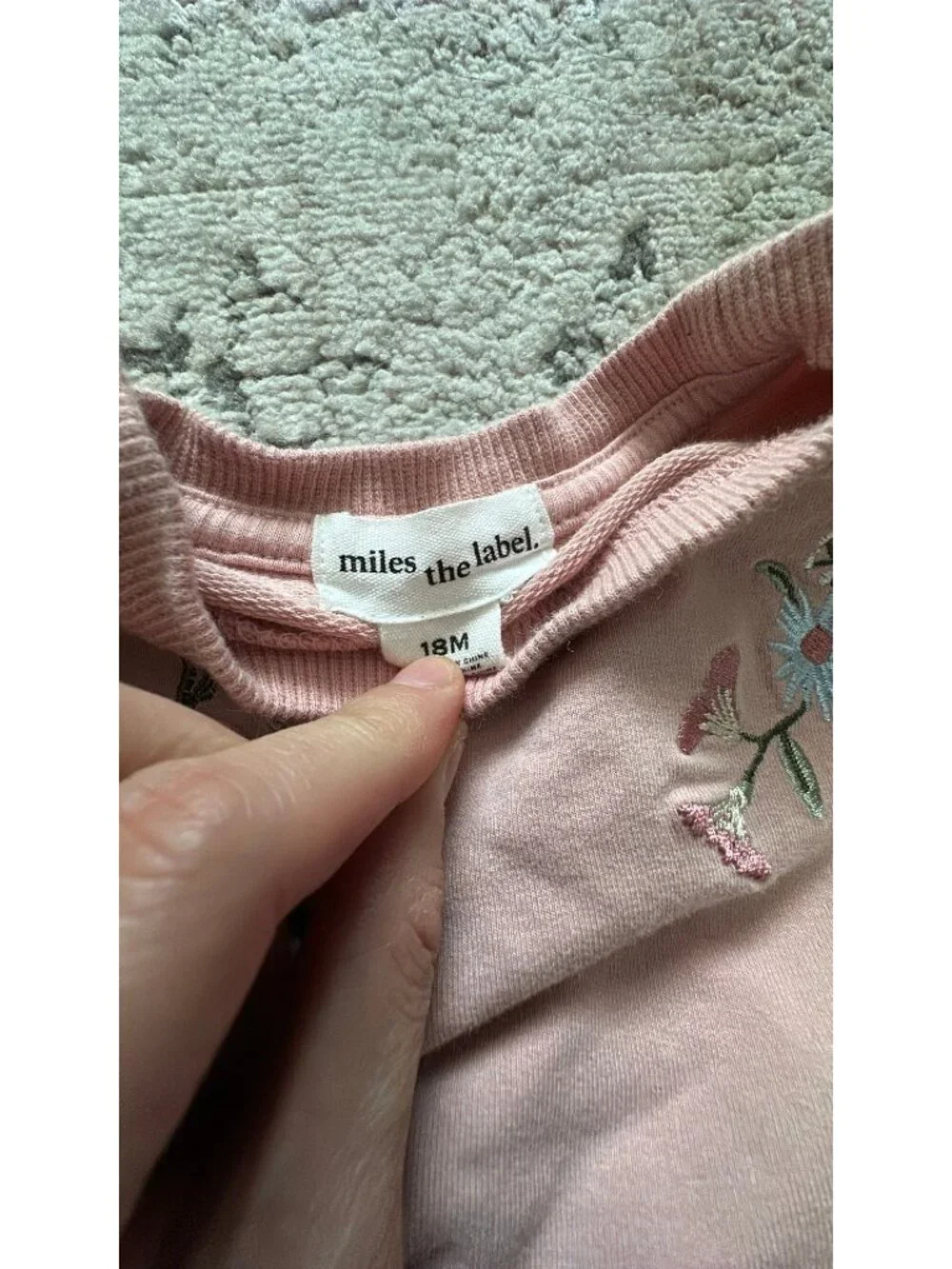 miles the label pink two piece 18 months